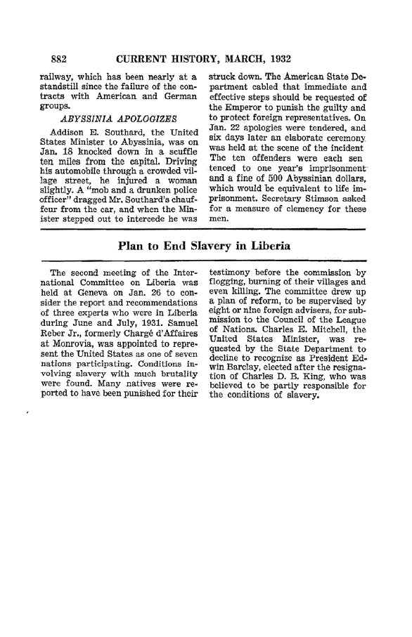 First page of Plan to End Slavery in Liberia