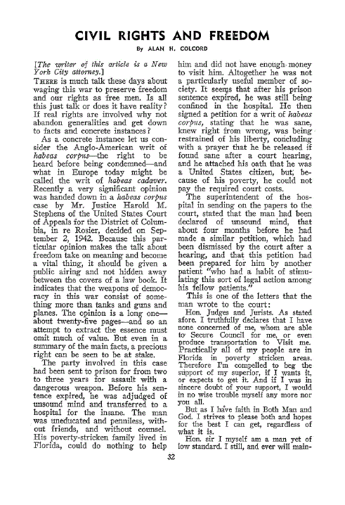 First page of Civil Rights and Freedom