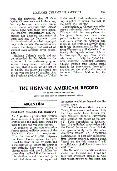 First page of The Hispanic American Record