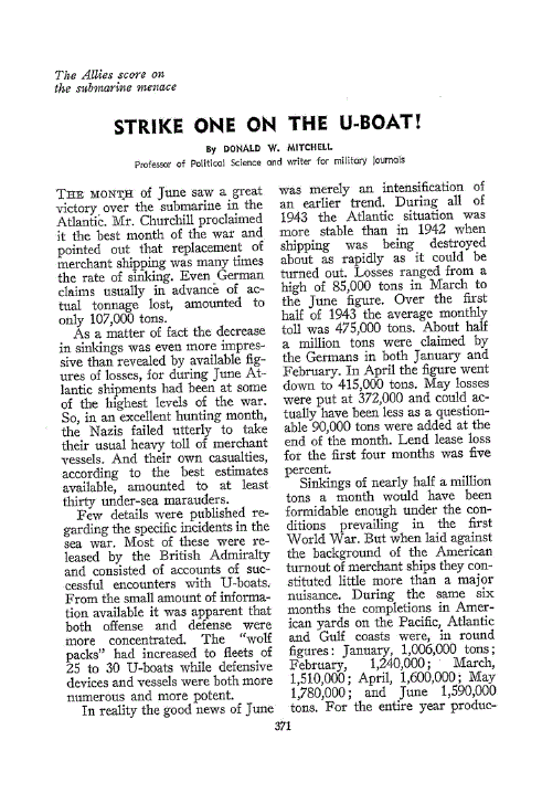 First page of Strike One on the U-Boat!