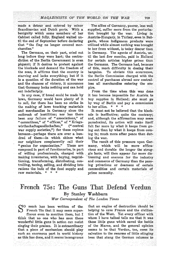 First page of French 75s<subtitle>The Guns that Defend Verdun</subtitle>