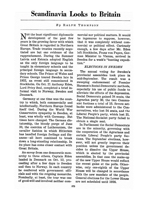 First page of Scandinavia Looks to Britain