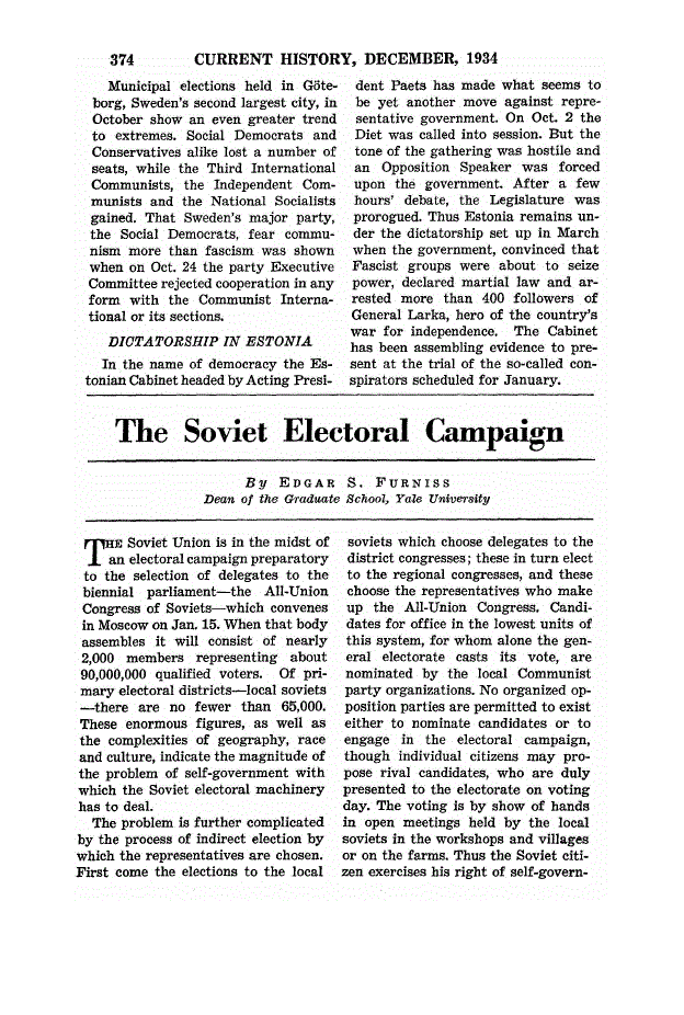 First page of The Soviet Electoral Campaign