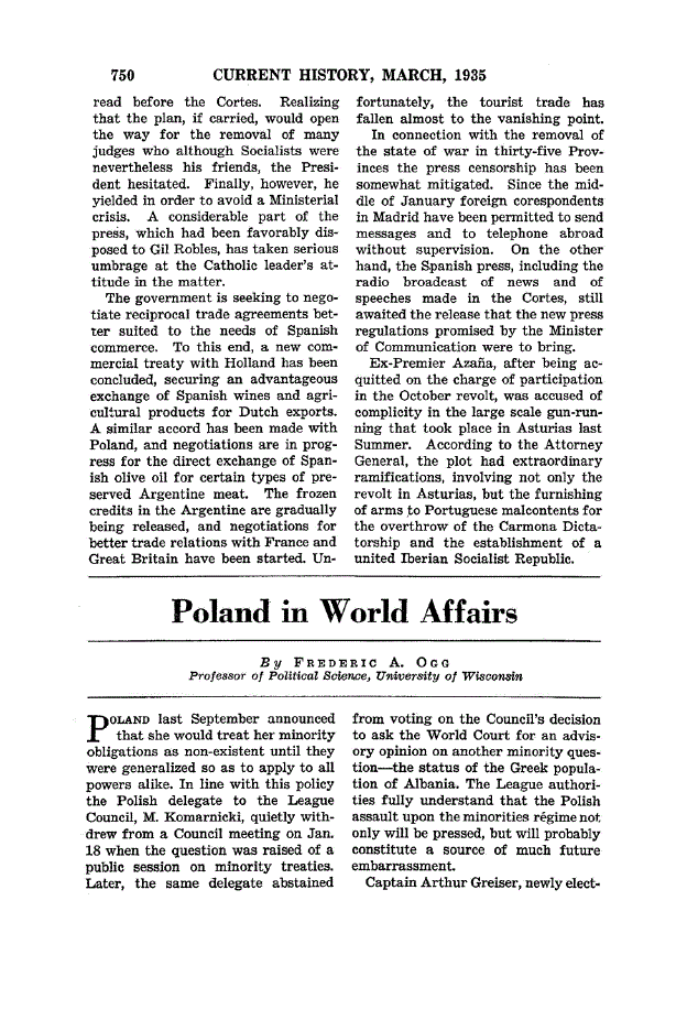 First page of Poland in World Affairs