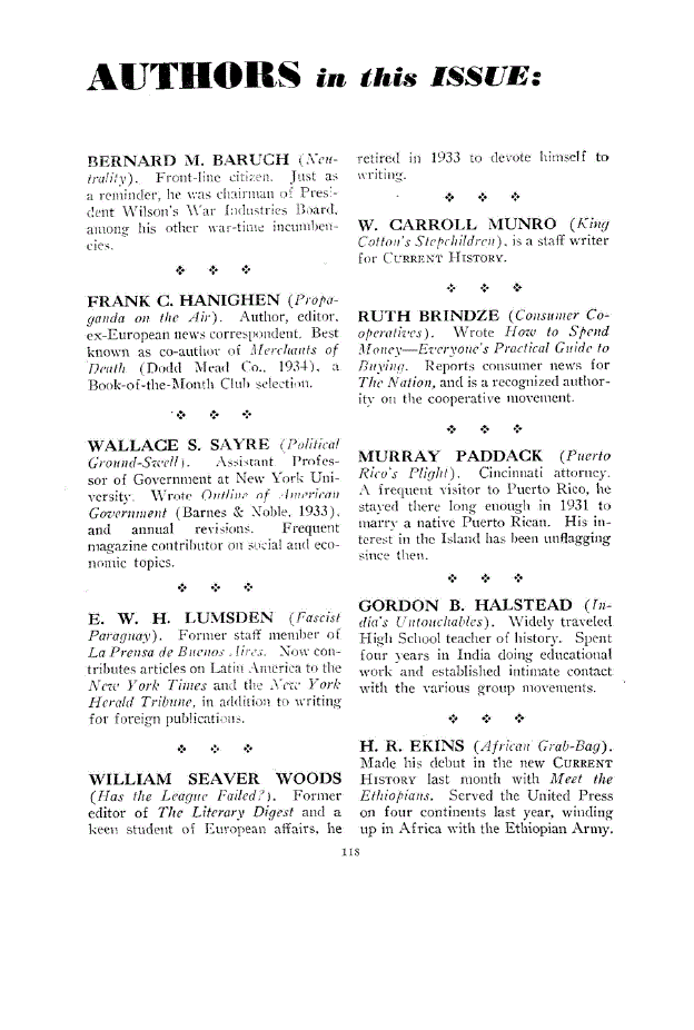 First page of Authors in this Issue