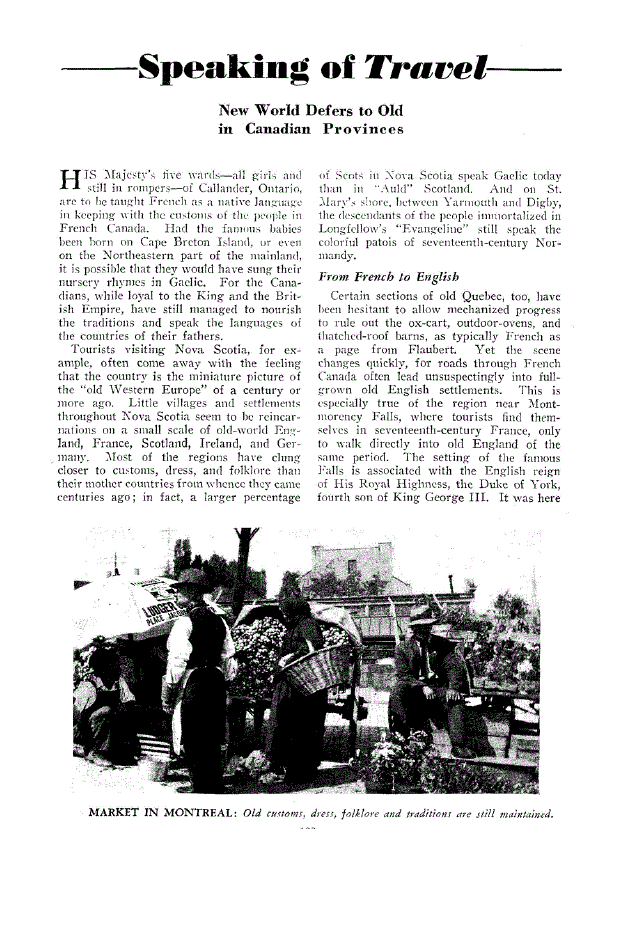 First page of Speaking of Travel