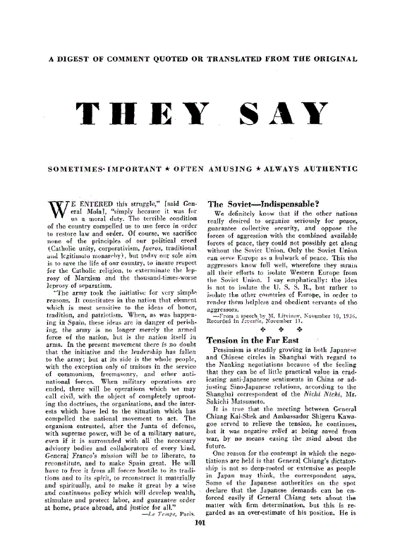 First page of They Say