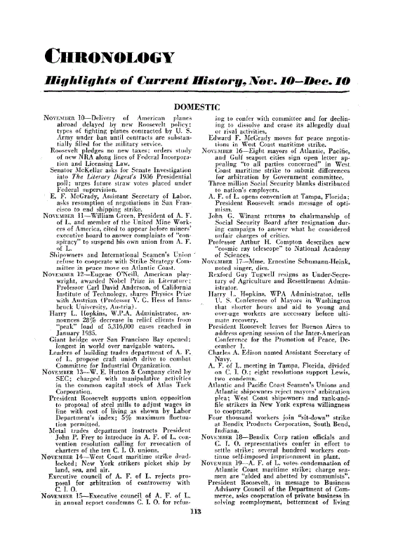 First page of Chronology