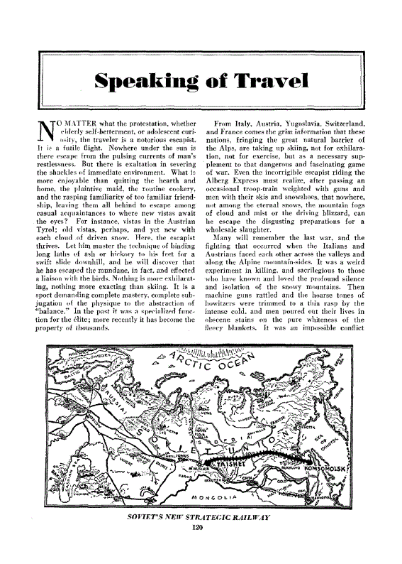 First page of Speaking of Travel