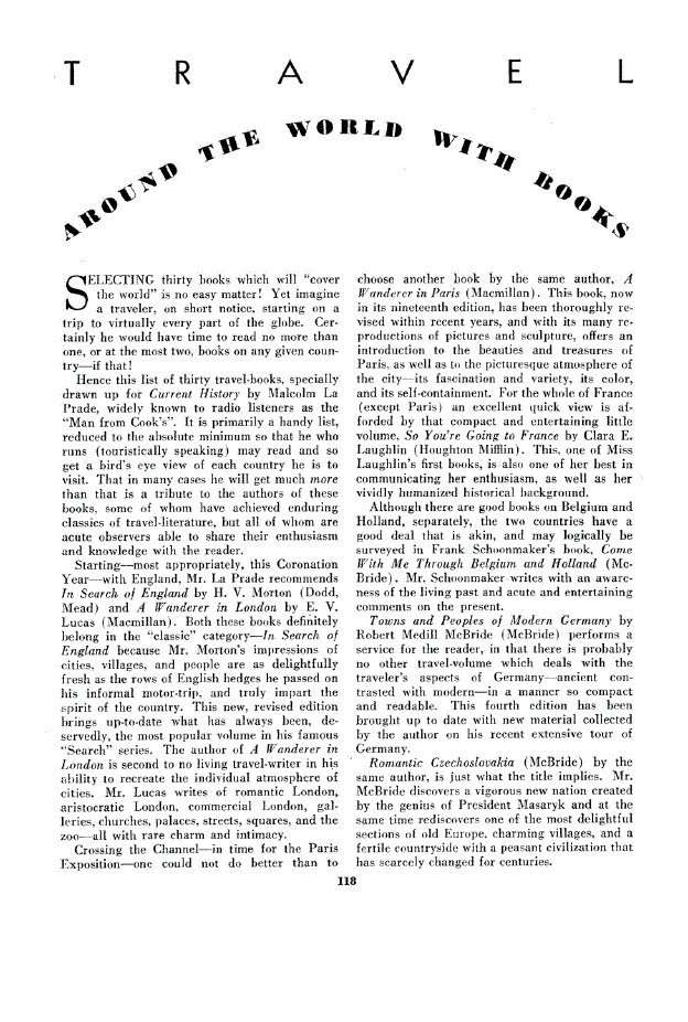 First page of Travel