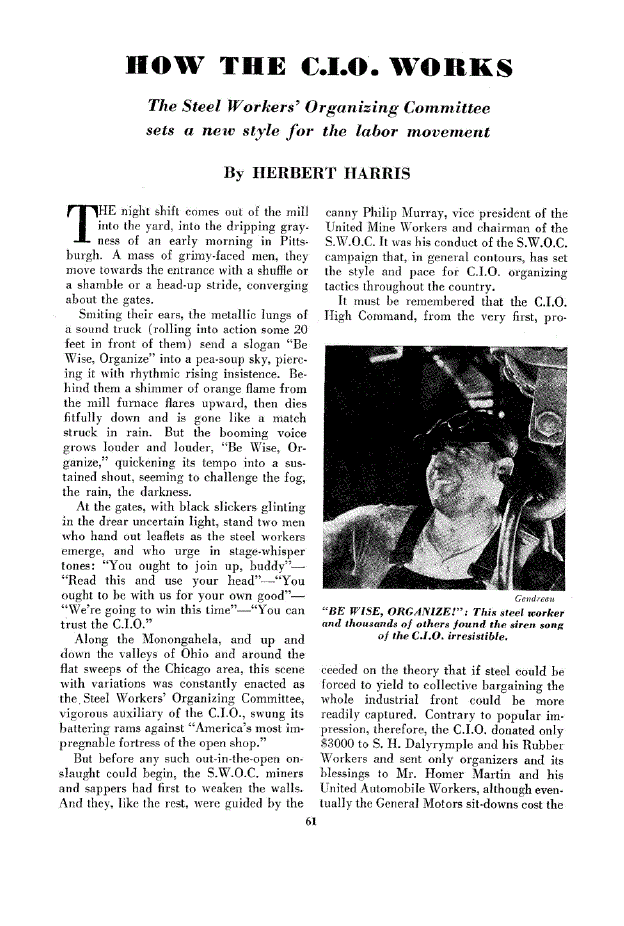 First page of How The C.I.O. Works
