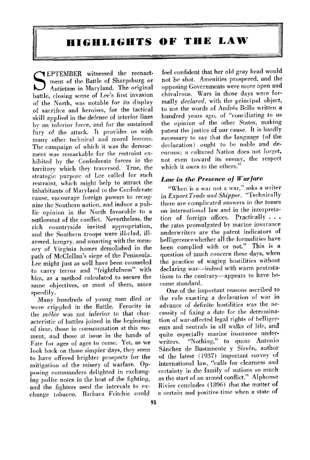 First page of Highlights of the Law