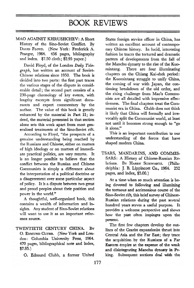 First page of Book Reviews
