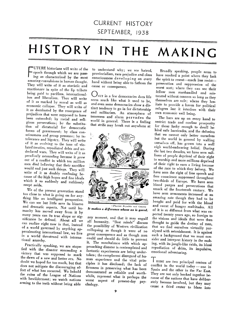 First page of History in the Making