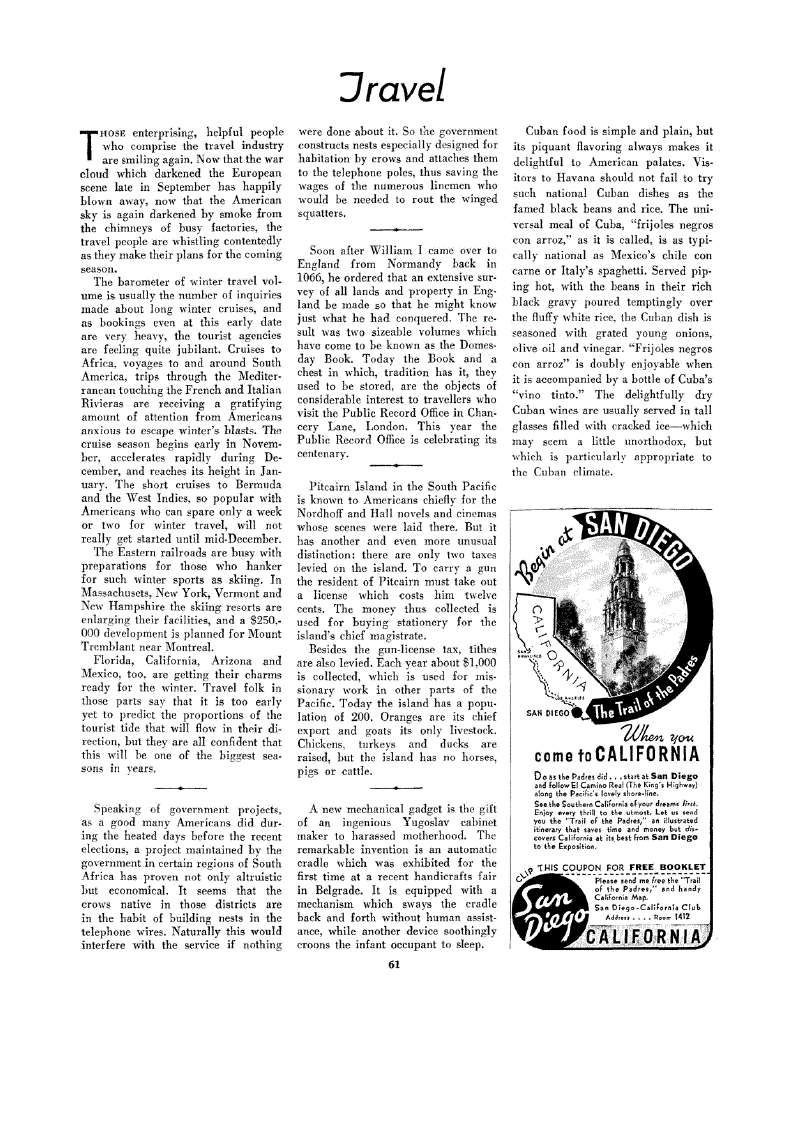 First page of Travel