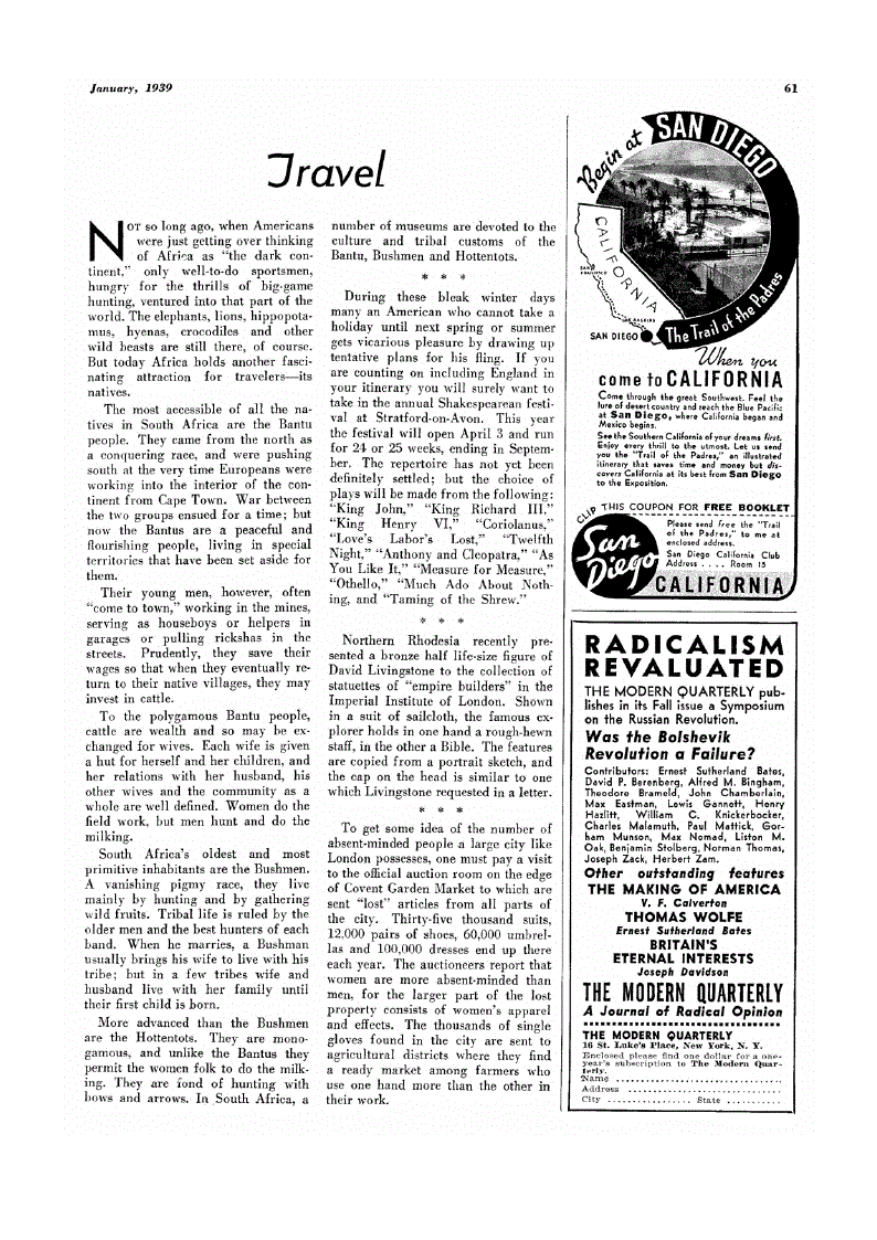 First page of Travel