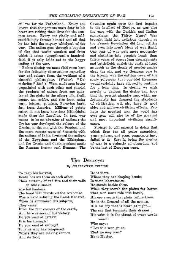 First page of The Destroyer