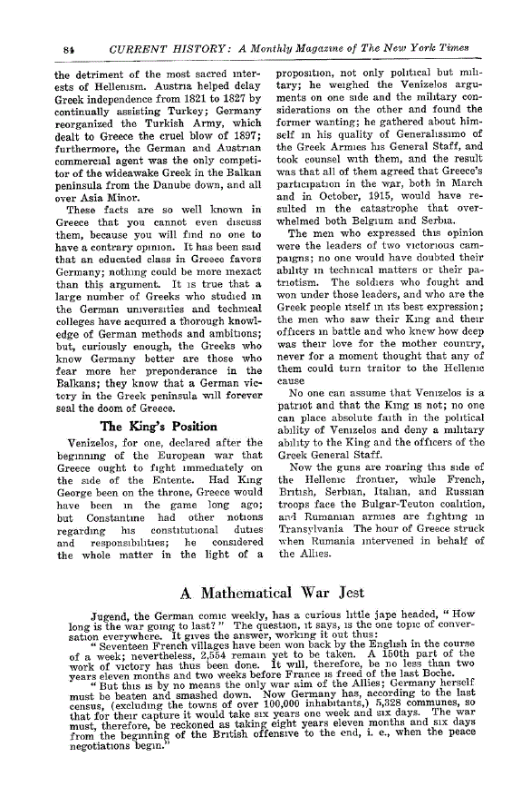 First page of A Mathematical War Jest