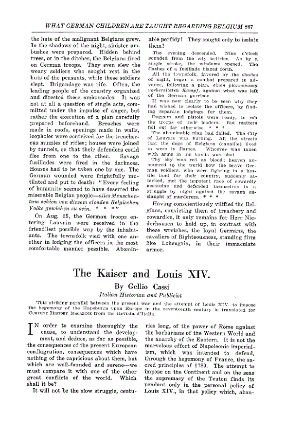 First page of The Kaiser and Louis XIV.