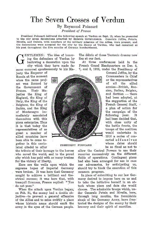 First page of The Seven Crosses of Verdun