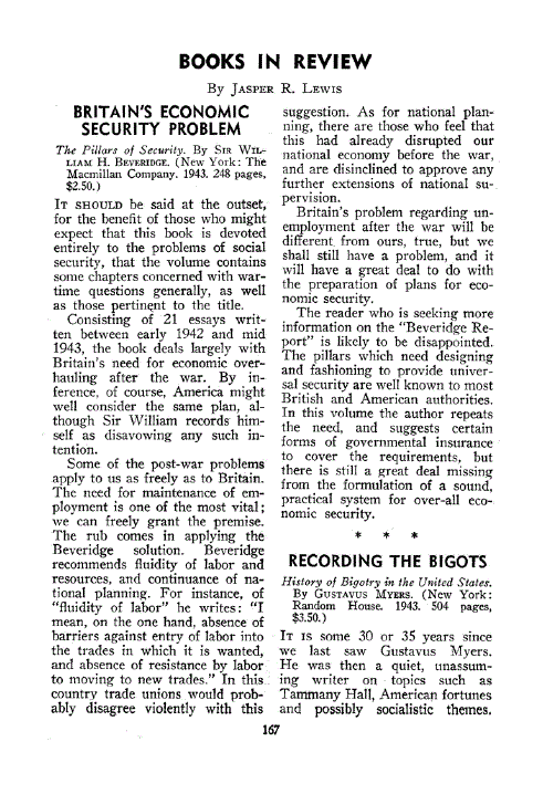 First page of Books in Review