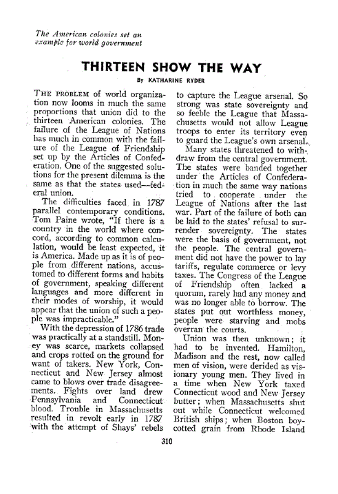 First page of Thirteen Show the Way