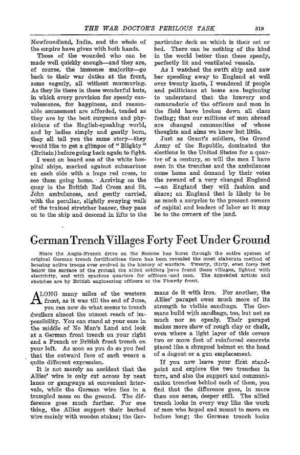 First page of German Trench Villages Forty Feet Under Ground