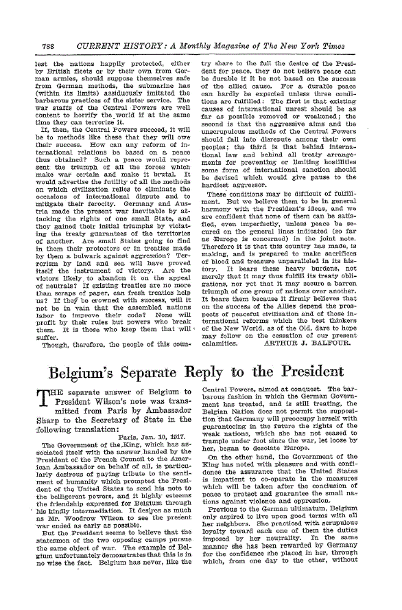 First page of Belgium’s Separate Reply to the President