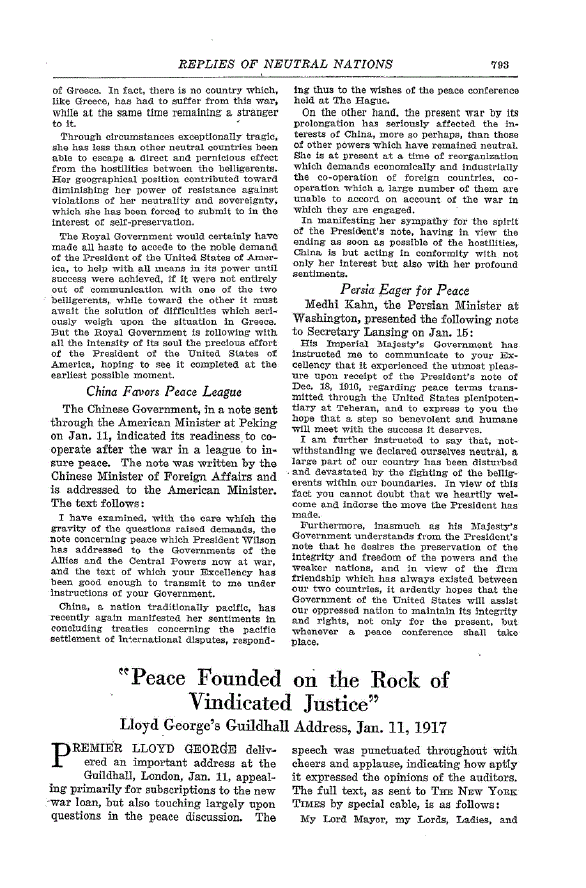 First page of “Peace Founded on the Rock of Vindicated Justice”