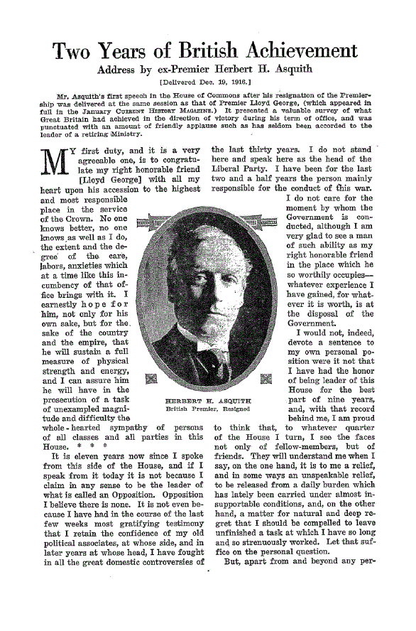 First page of Two Years of British Achievement