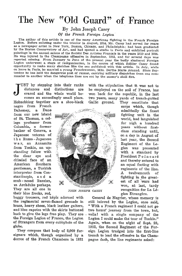 First page of The New “Old Guard” of France