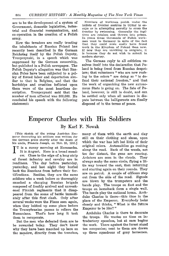 First page of Emperor Charles with his Soldiers