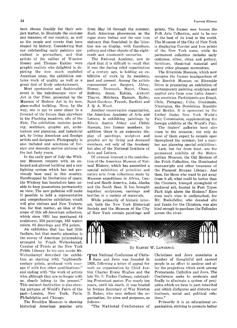 First page of Religion