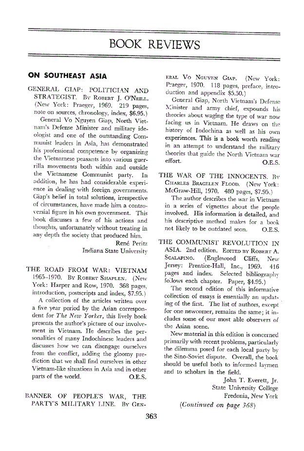 First page of On Southeast Asia