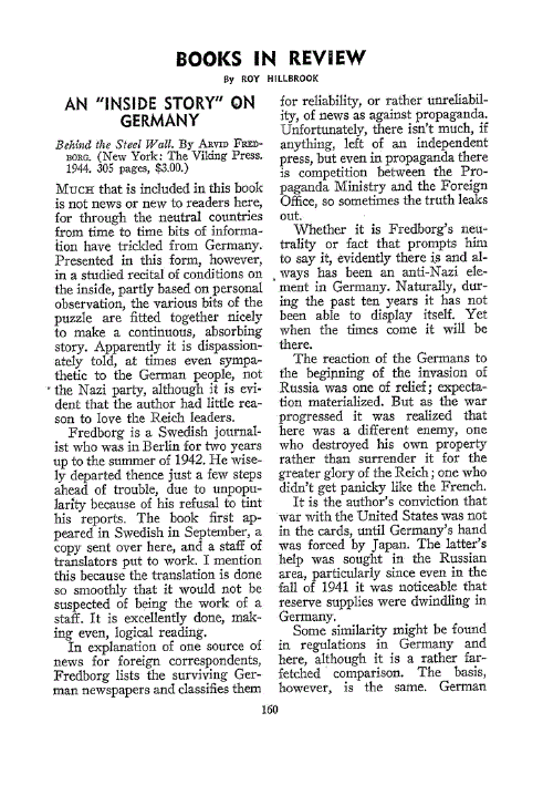 First page of Books in Review