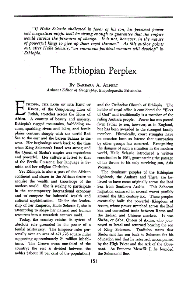 First page of The Ethiopian Perplex