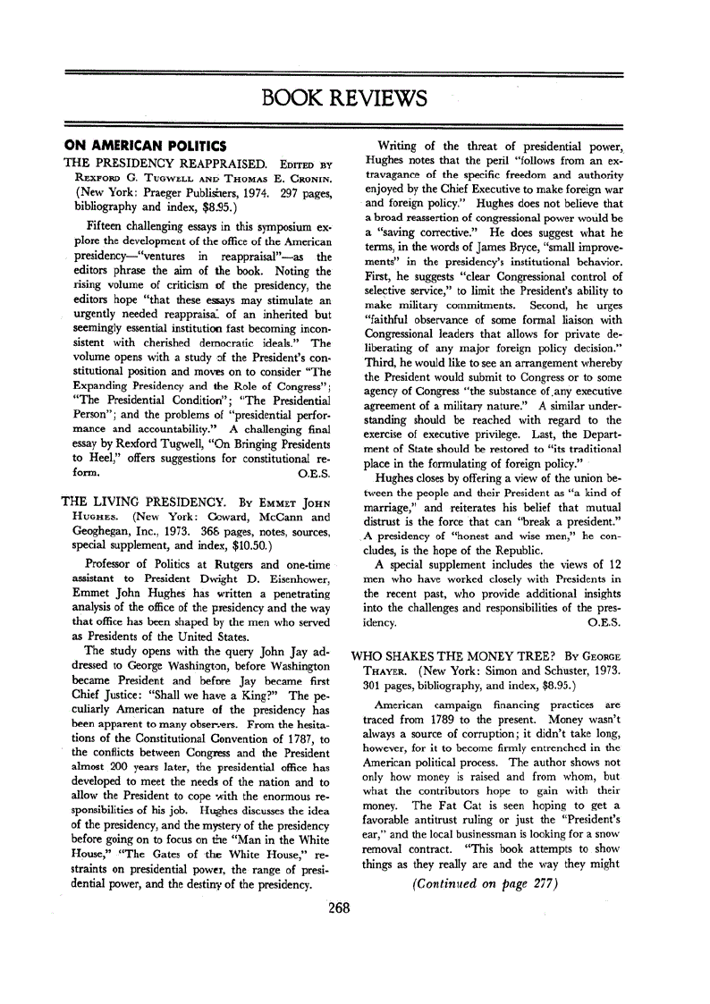 First page of On American Politics