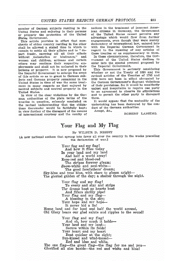 First page of Your Flag and My Flag