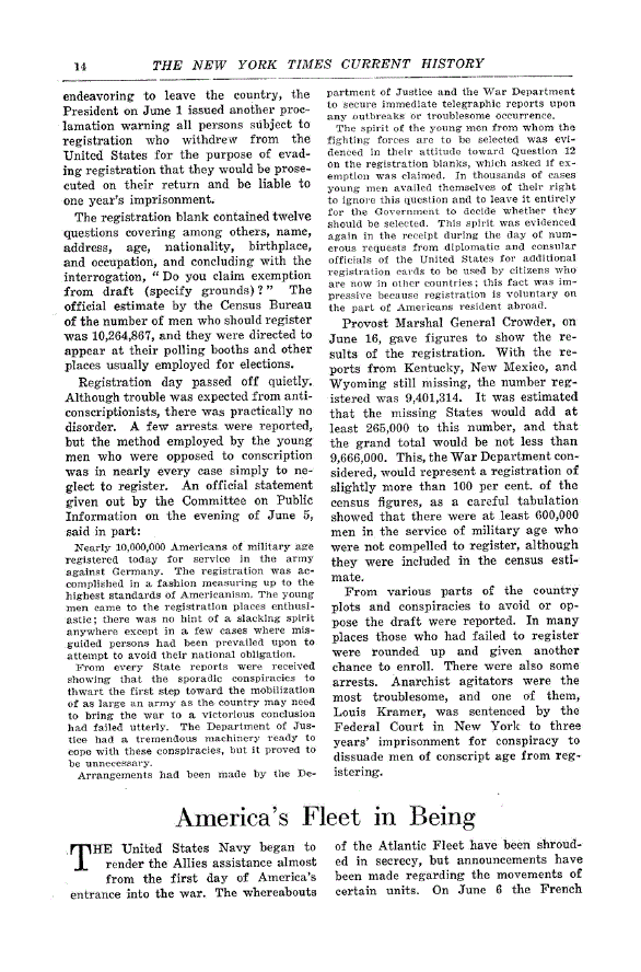 First page of America’s Fleet in Being
