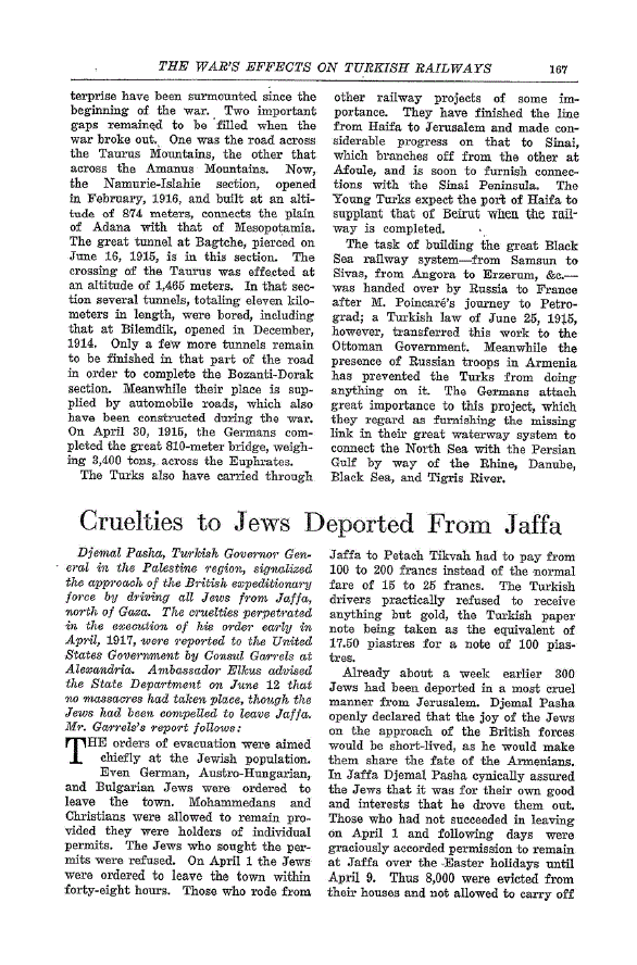 First page of Cruelties to Jews Deported From Jaffa