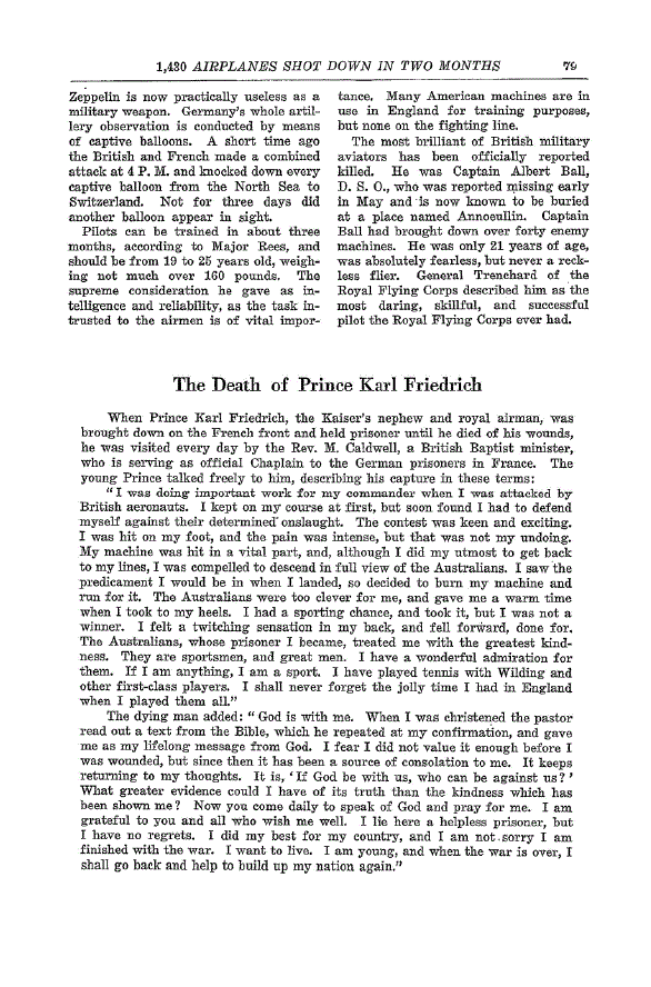 First page of The Death of Prince Karl Friedrich