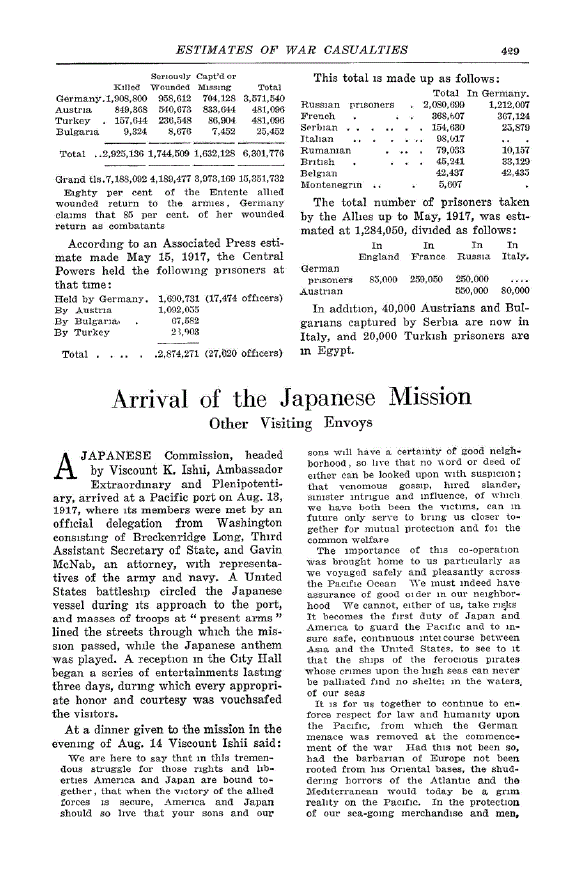 First page of Arrival of the Japanese Mission<subtitle>Other Visiting Envoys</subtitle>
