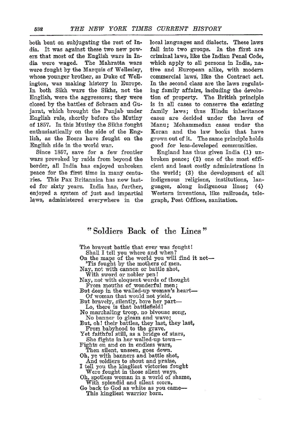 First page of “Soldiers Back of the Lines”