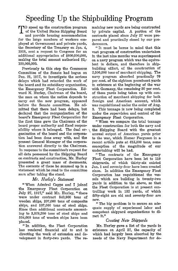 First page of Speeding Up the Shipbuilding Program