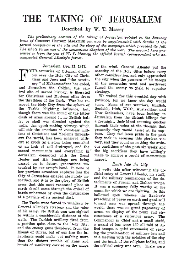First page of The Taking Of Jerusalem