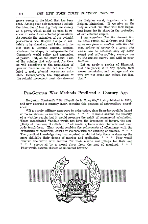 First page of Pan-German War Methods Predicted a Century Ago