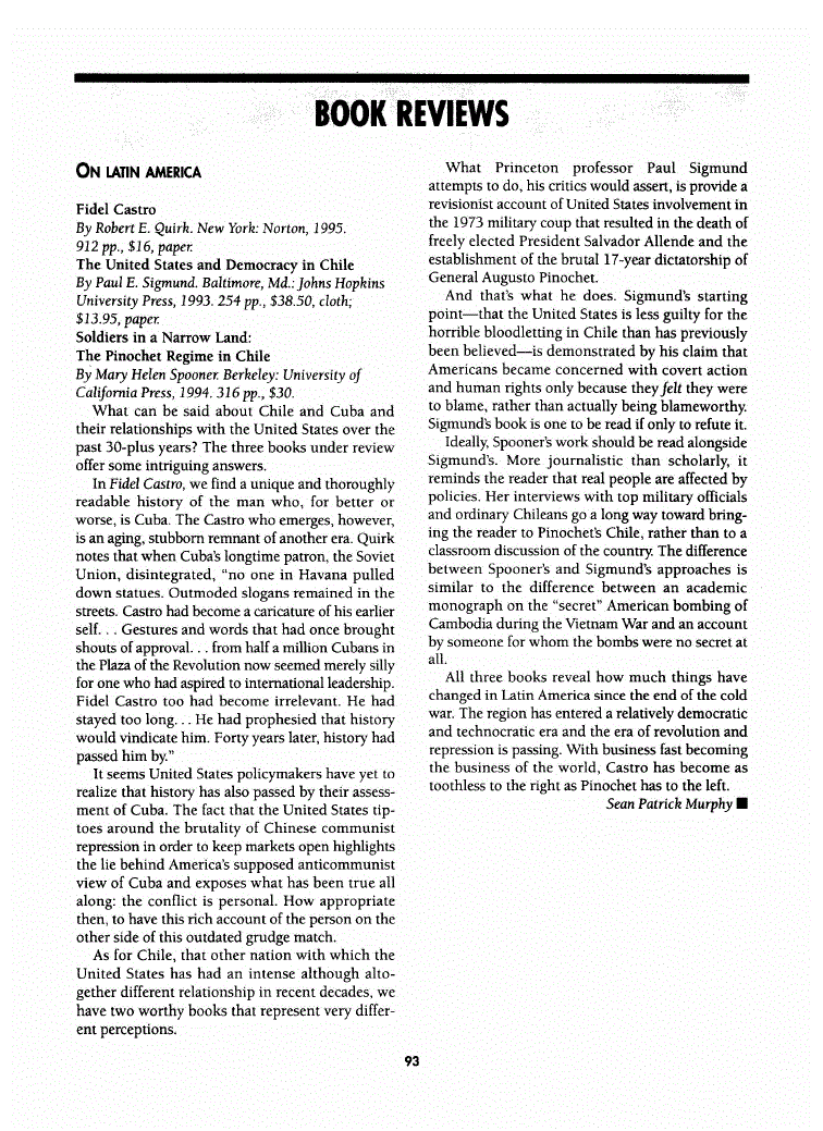 First page of On Latin America