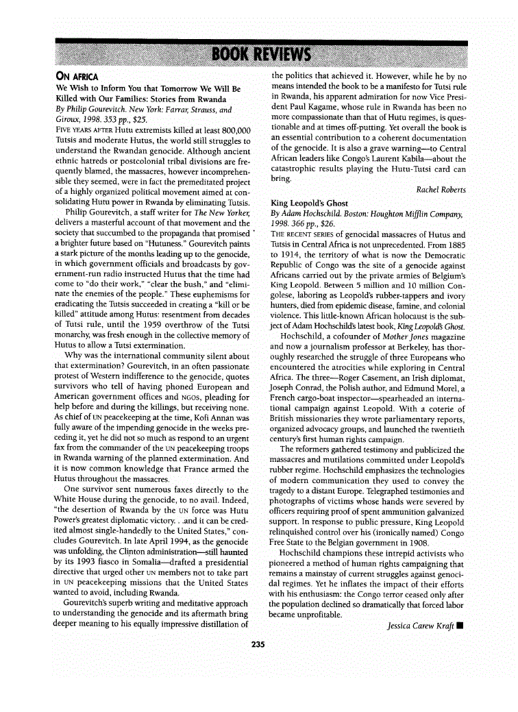 First page of On Africa