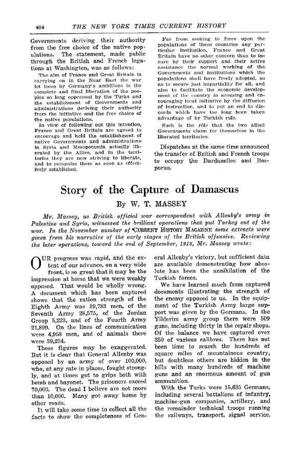 First page of Story of the Capture of Damascus