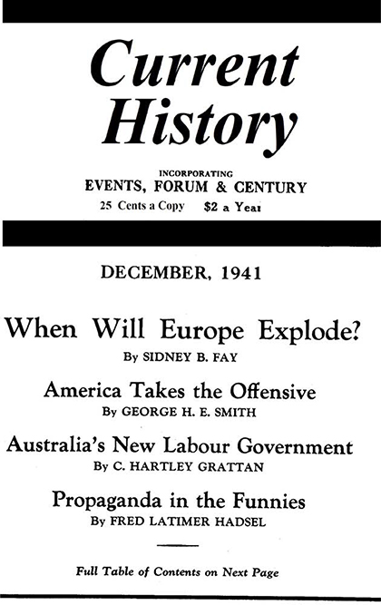Current History Cover Image for Volume 1.1941, Issue 4